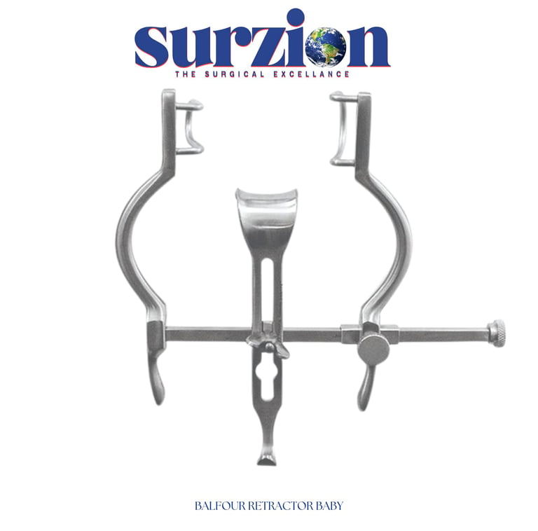 Baby Balfour retractor, a Surzion surgical instrument