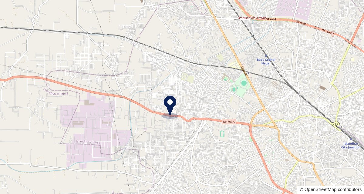 Map showing Surzion, Jalandhar