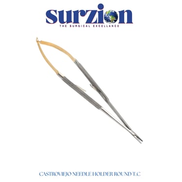 Castroviejo needle holder, round T.C.